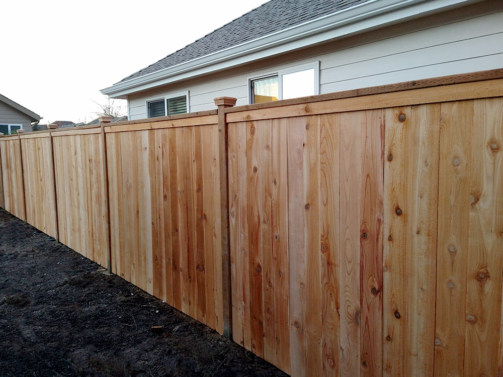 Fencing project with post caps