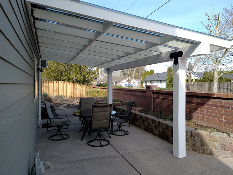 white patio cover